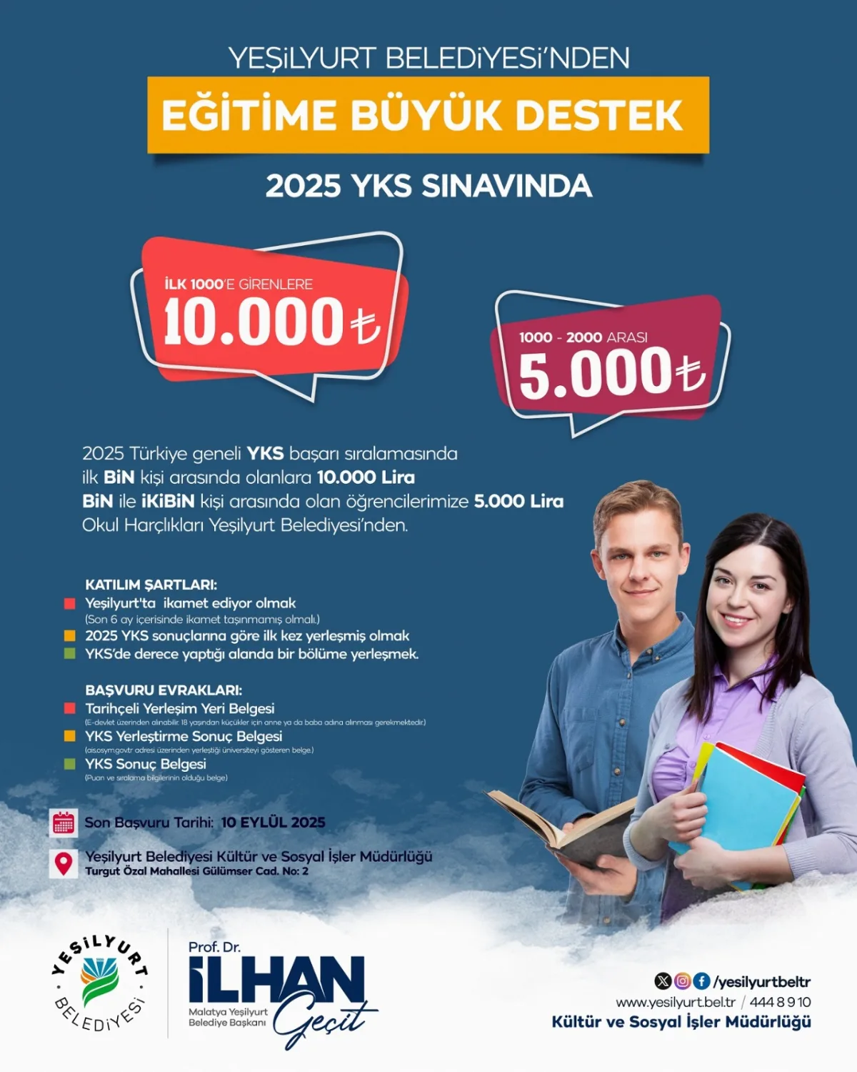 Yeşilyurt Belediyesi'nden Eğitime Güçlü Bir Destek Daha