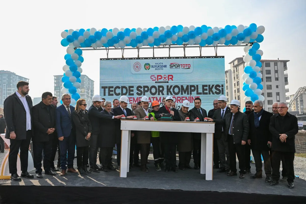 TECDE SPOR KOMPLEKSİ’NİN  TEMEL ATMA TÖRENİ YAPILDI