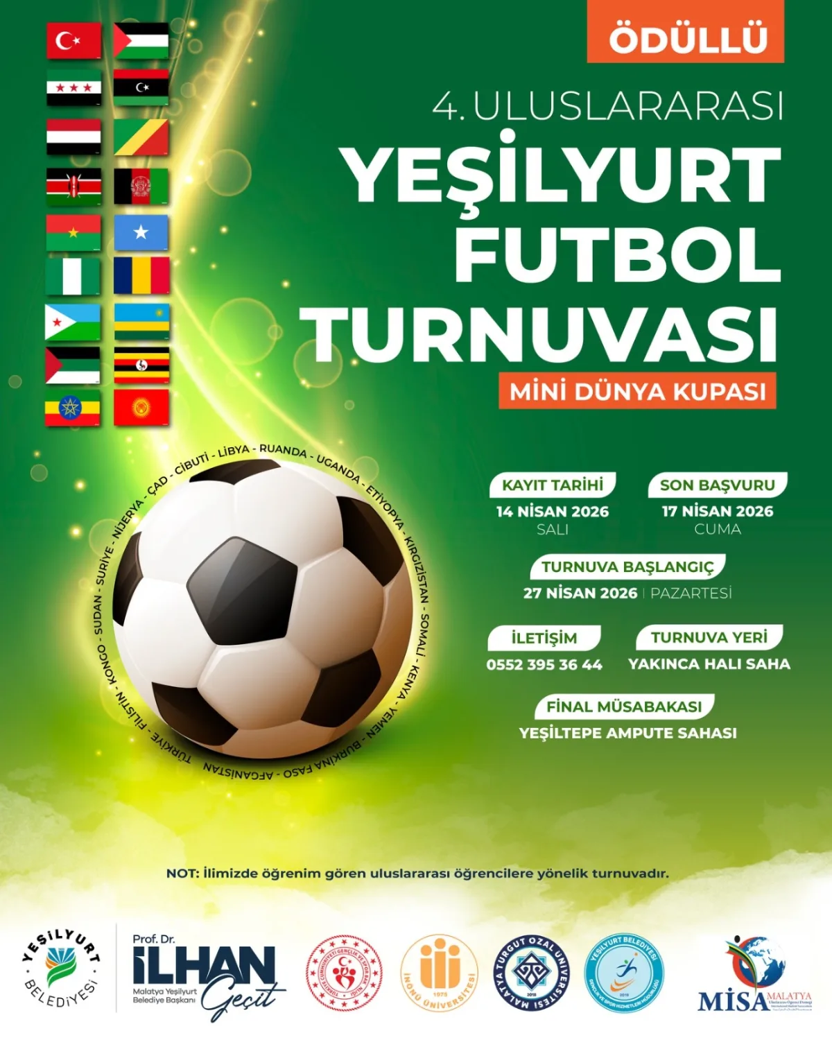 Mini Dünya Kupası Heyecanı Yeşilyurt'ta Başlıyor