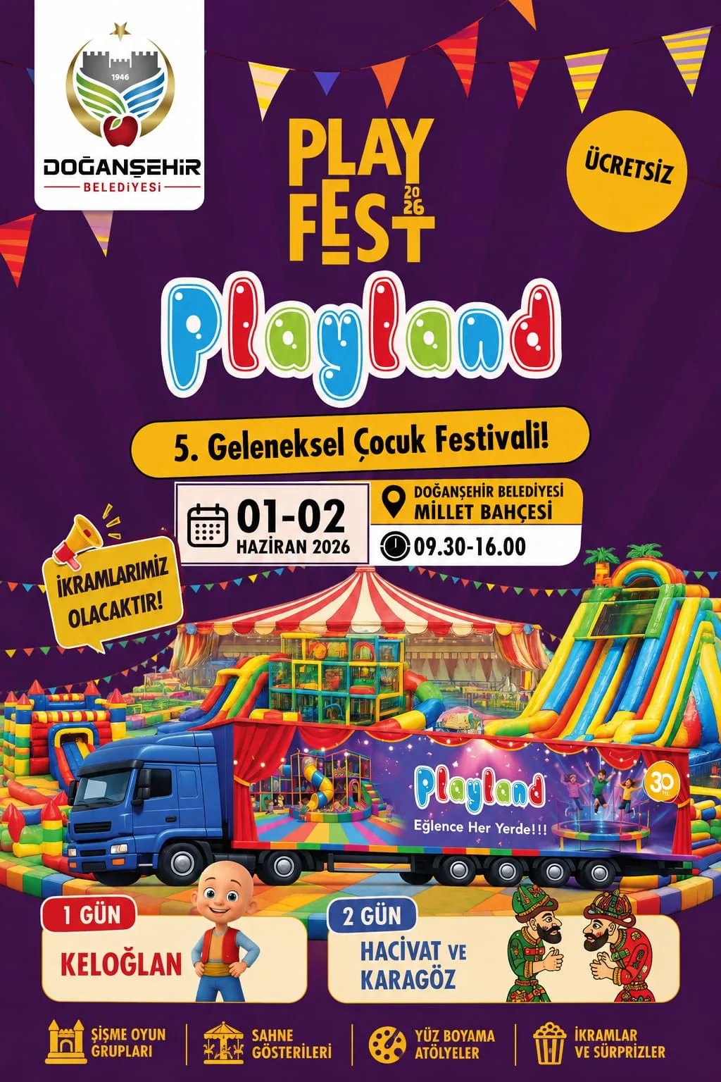 Doğanşehir’de Çocuklar İçin Dev Festival: 5. Çocuk Festivali Başlıyor!