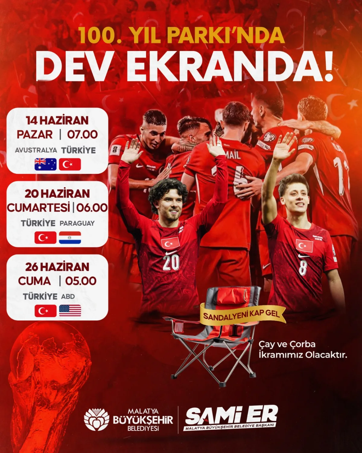 MALATYA’DA MİLLİ MAÇ HEYECANI