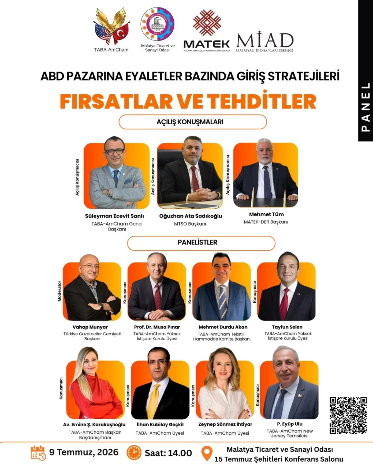 ABD pazarındaki fırsatlar Malatya TSO’da masaya yatırılacak