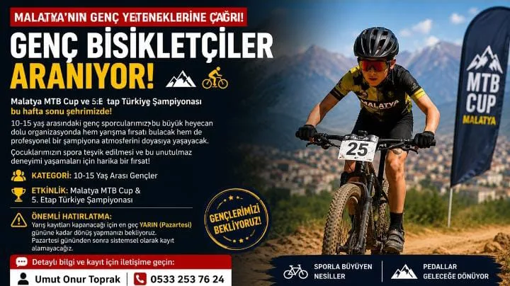 Malatya'da Genç Bisikletçiler Aranıyor: Türkiye Şampiyonası İçin Kayıtlar Başladı