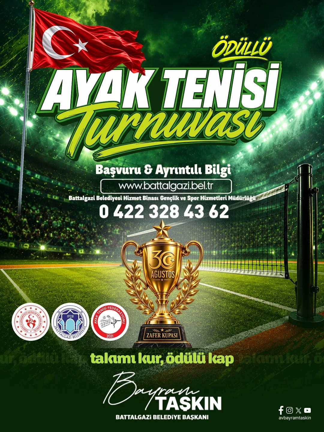 Battalgazi'de Ayak Tenisi Turnuvası