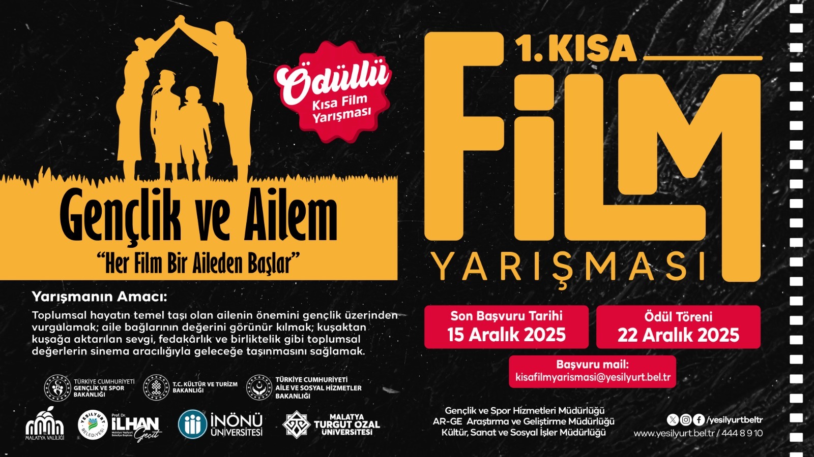 1. Kısa Film Festivali'nde Son Başvuru 15 Aralık