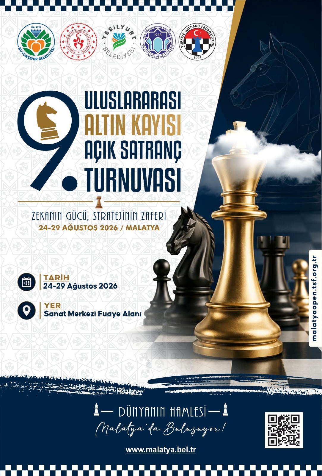 9. ULUSLARARASI ALTIN KAYISI SATRANÇ TURNUVASI MALATYA’DA BAŞLIYOR