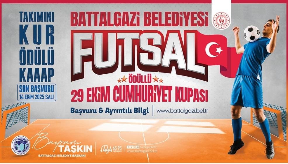 Battalgazi Belediyesi'nden 29 Ekim'e Özel Futsal Turnuvası