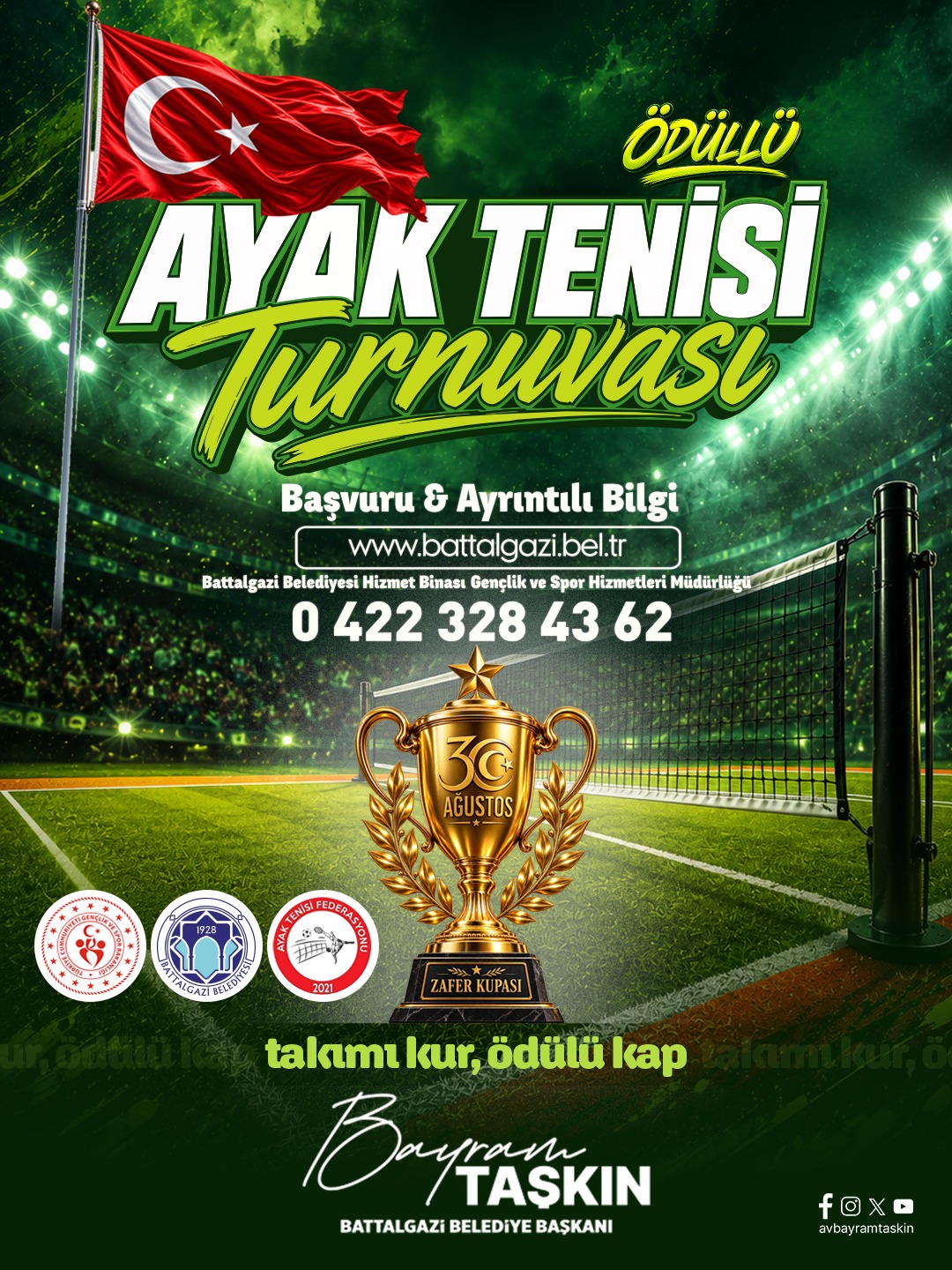 Battalgazi'de Ayak Tenisi Turnuvası