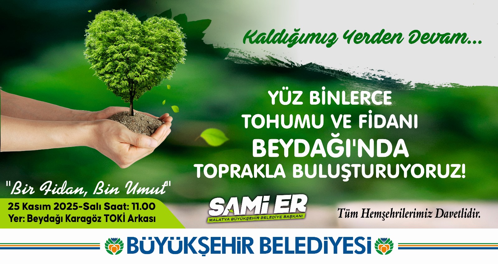 BEYDAĞI FİDAN DİKİM ŞENLİĞİ 25 KASIM’DA