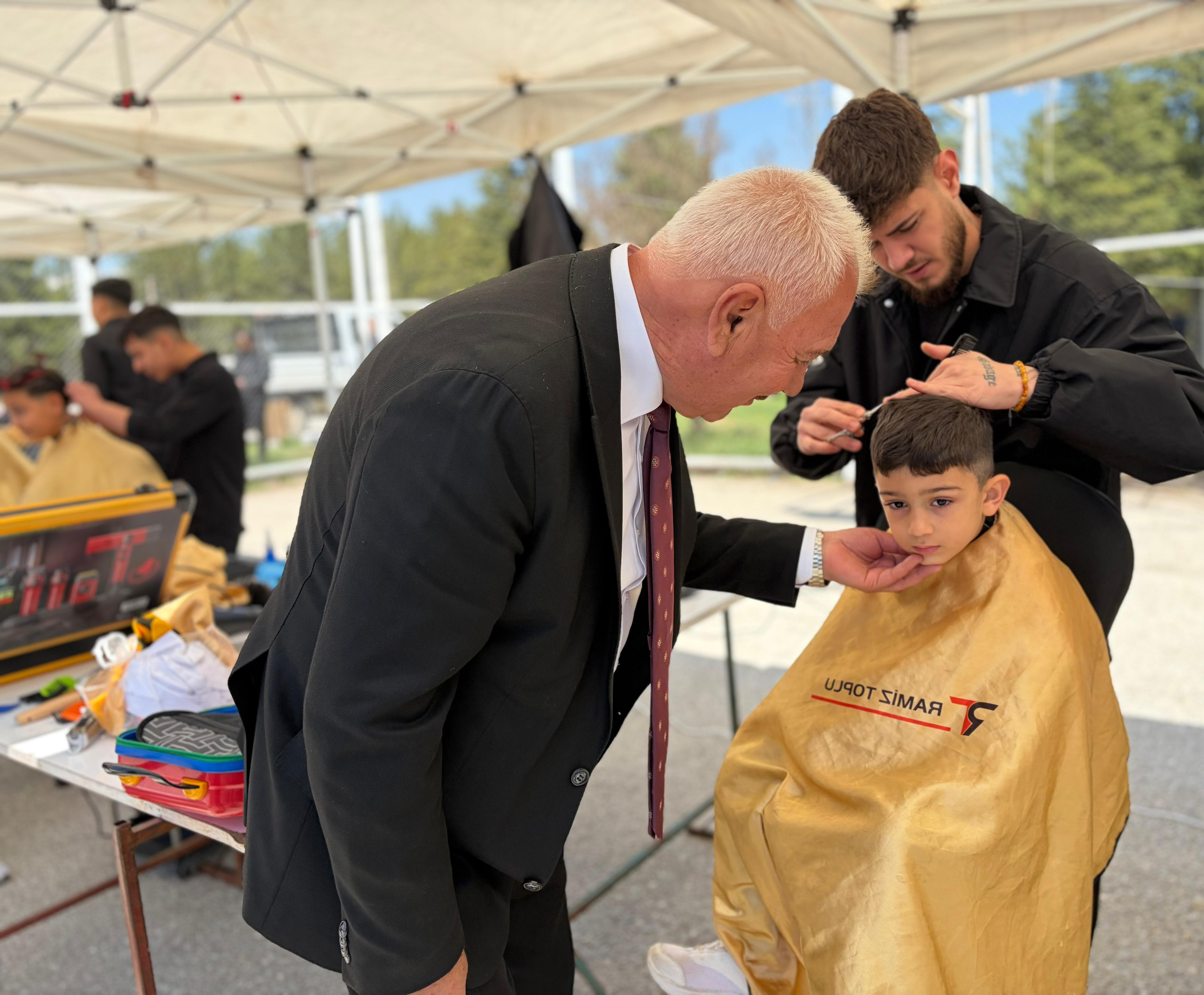 Doğanşehir'de Çocuklar İçin Ücretsiz Tıraş Etkinliği Gerçekleşti
