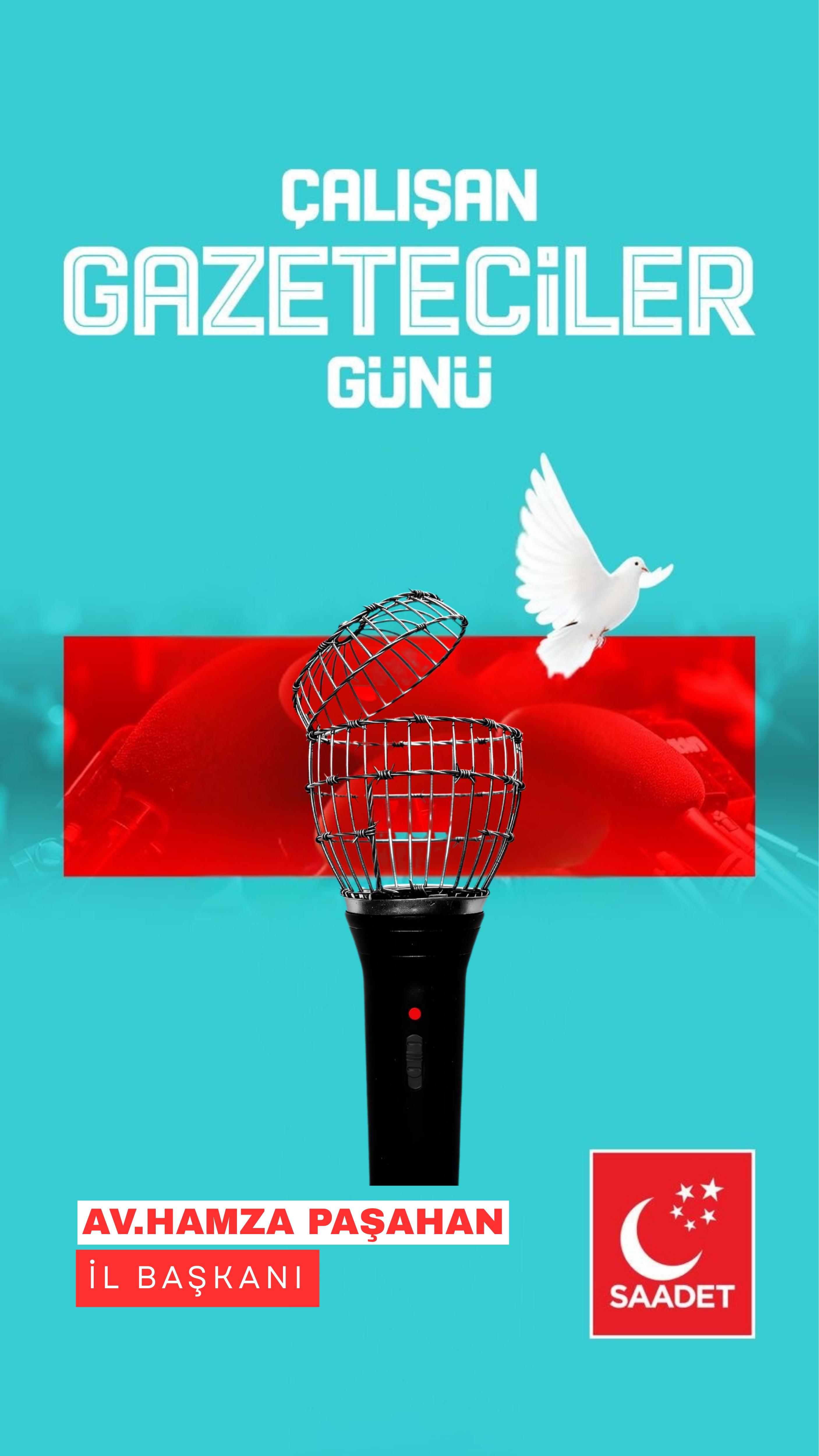 Hamza Paşahan'dan 10 Ocak Çalışan Gazeteciler Günü Mesajı