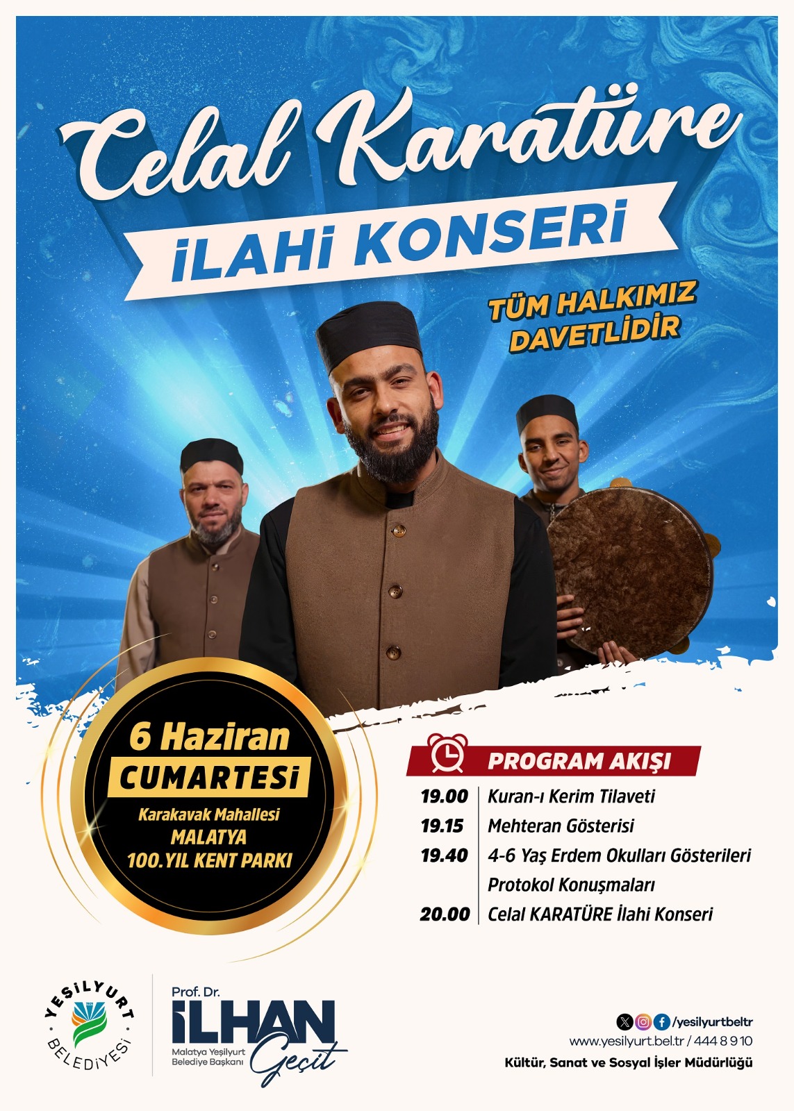 İlahi Sanatçısı Celal Karatüre,6 Haziran'da Malatyalılarla Buluşuyor