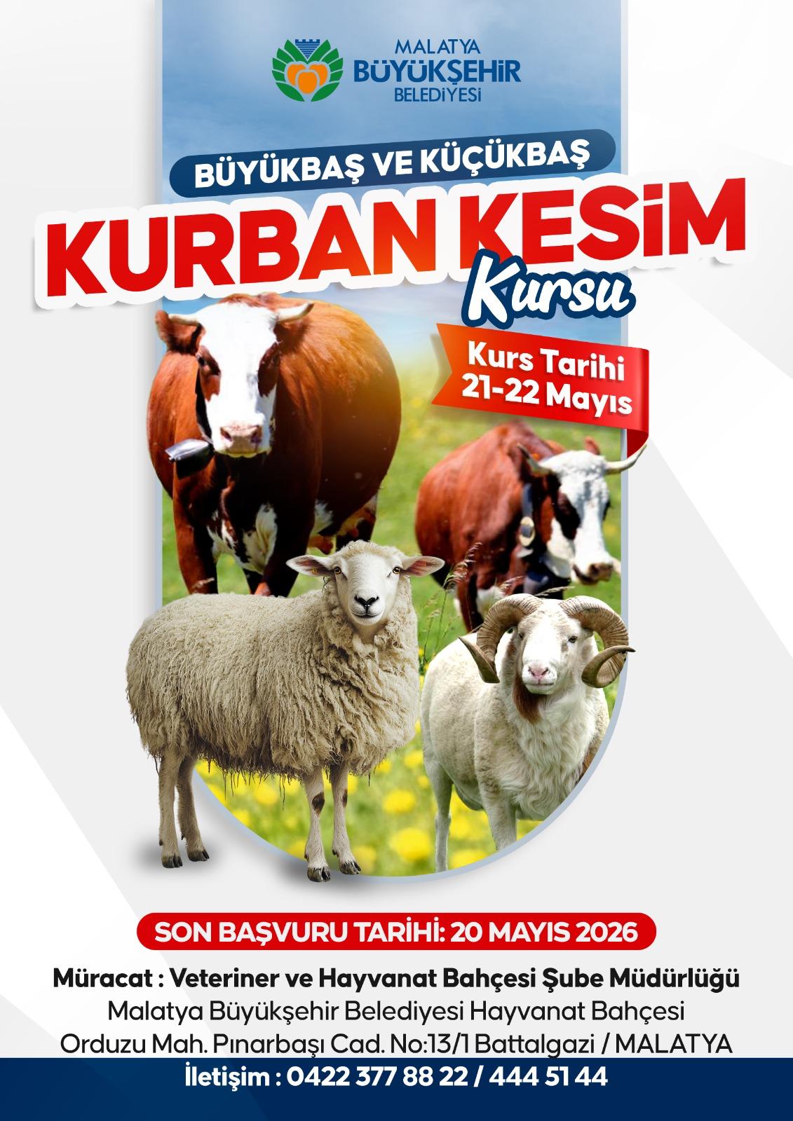 “İSLAMİ USULLERE UYGUN VE GÜVENLİ KURBAN KESİMİ” EĞİTİMİ VERİLECEK
