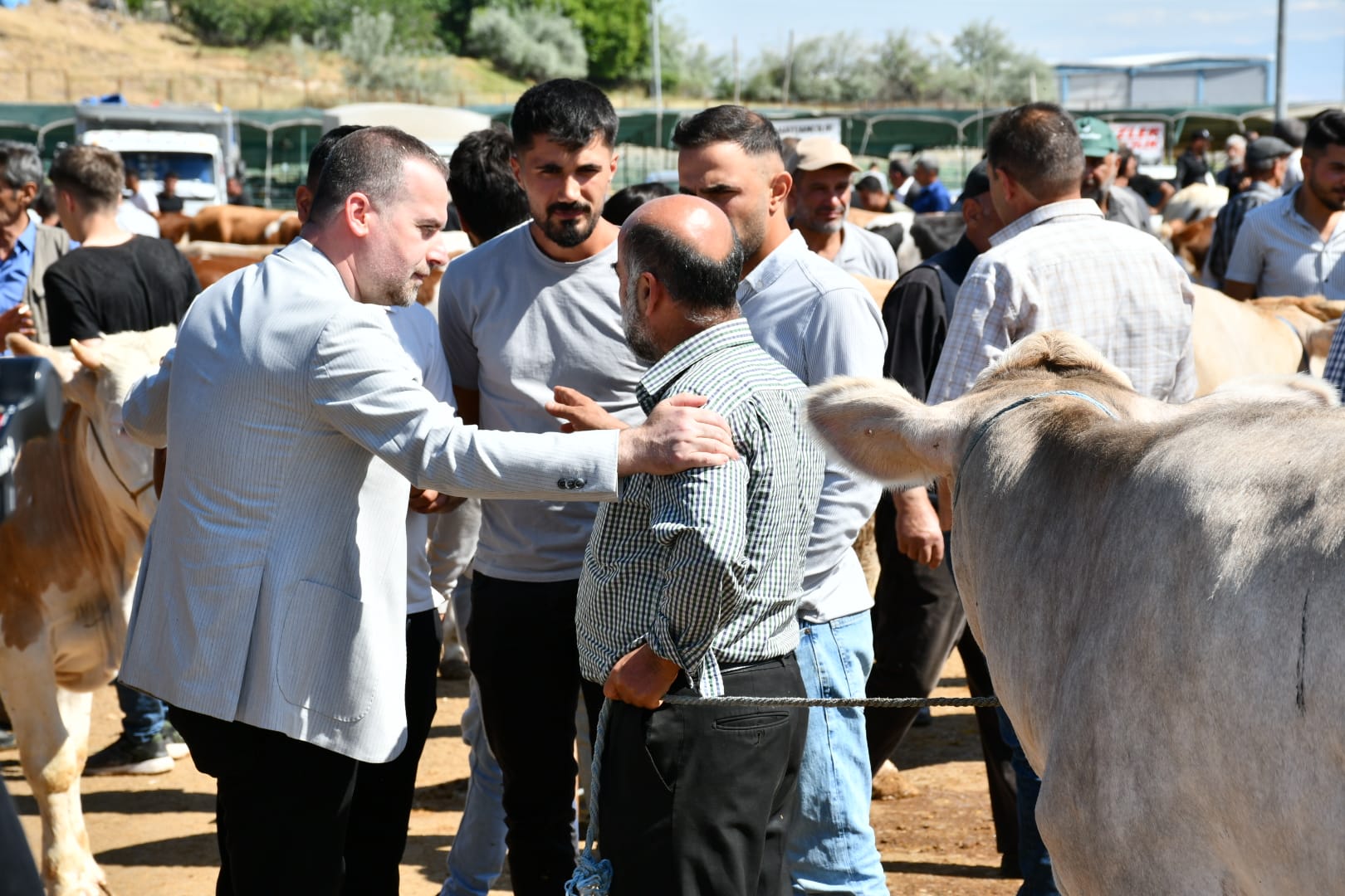 MAGİNDER Başkanı Karademir, Bayram Öncesi Hayvan Pazarını Ziyaret Etti
