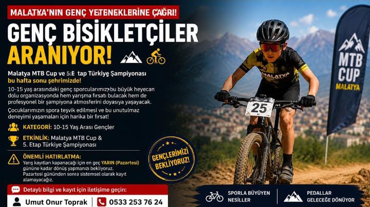 Malatya'da Genç Bisikletçiler Aranıyor: Türkiye Şampiyonası İçin Kayıtlar Başladı