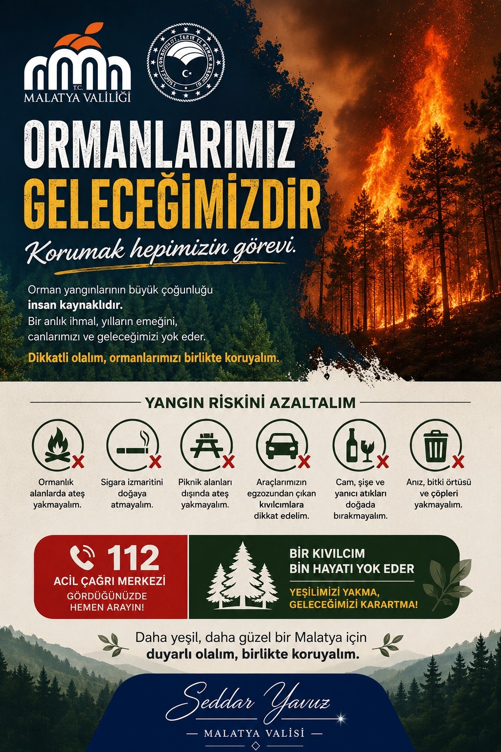 Orman Yangınlarına Karşı Alınması Gereken Tedbirler Hakkında Basın Duyurusu
