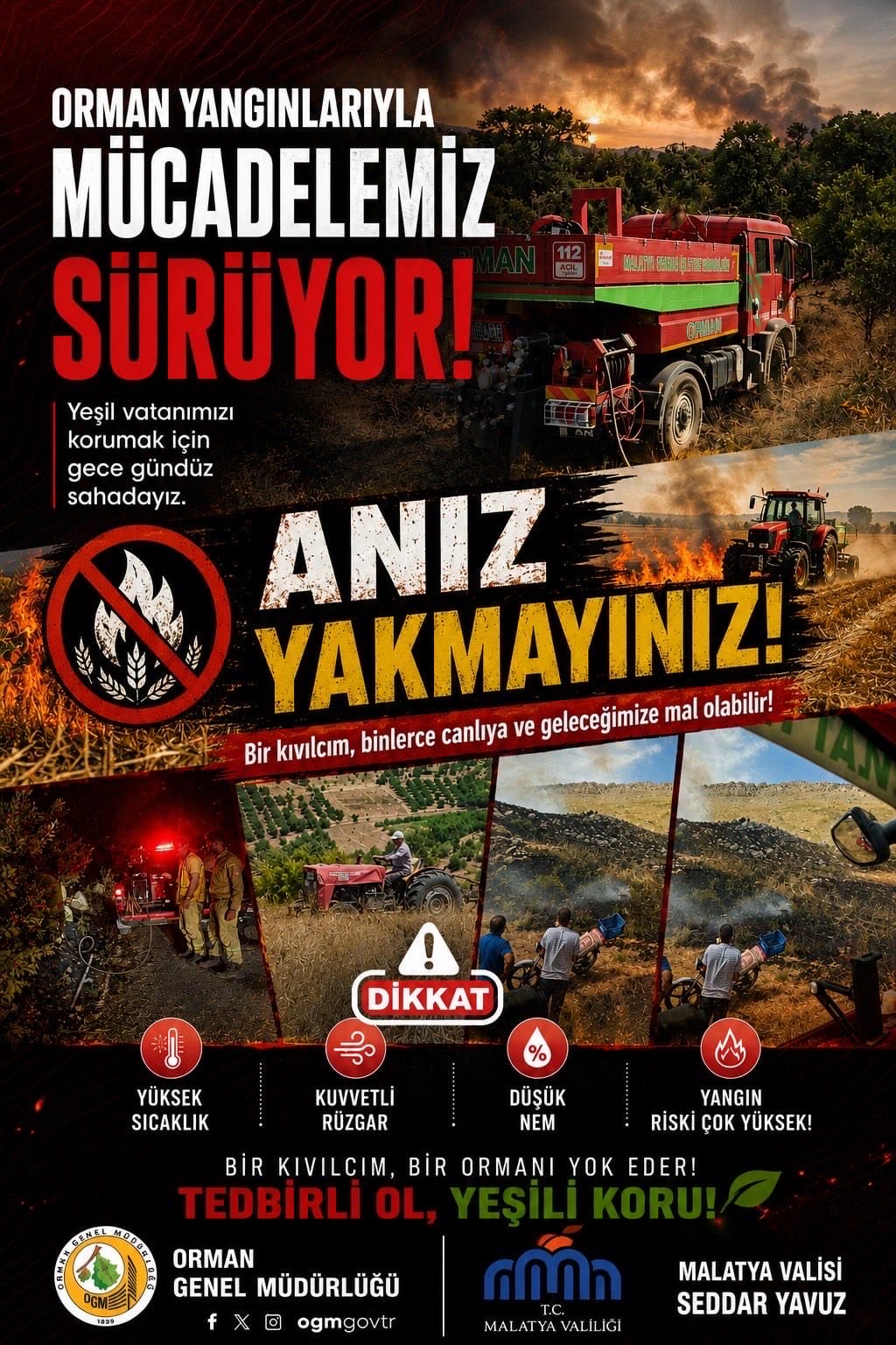 Pütürge İlçesi Yangını Hakkında Basın Duyurusu