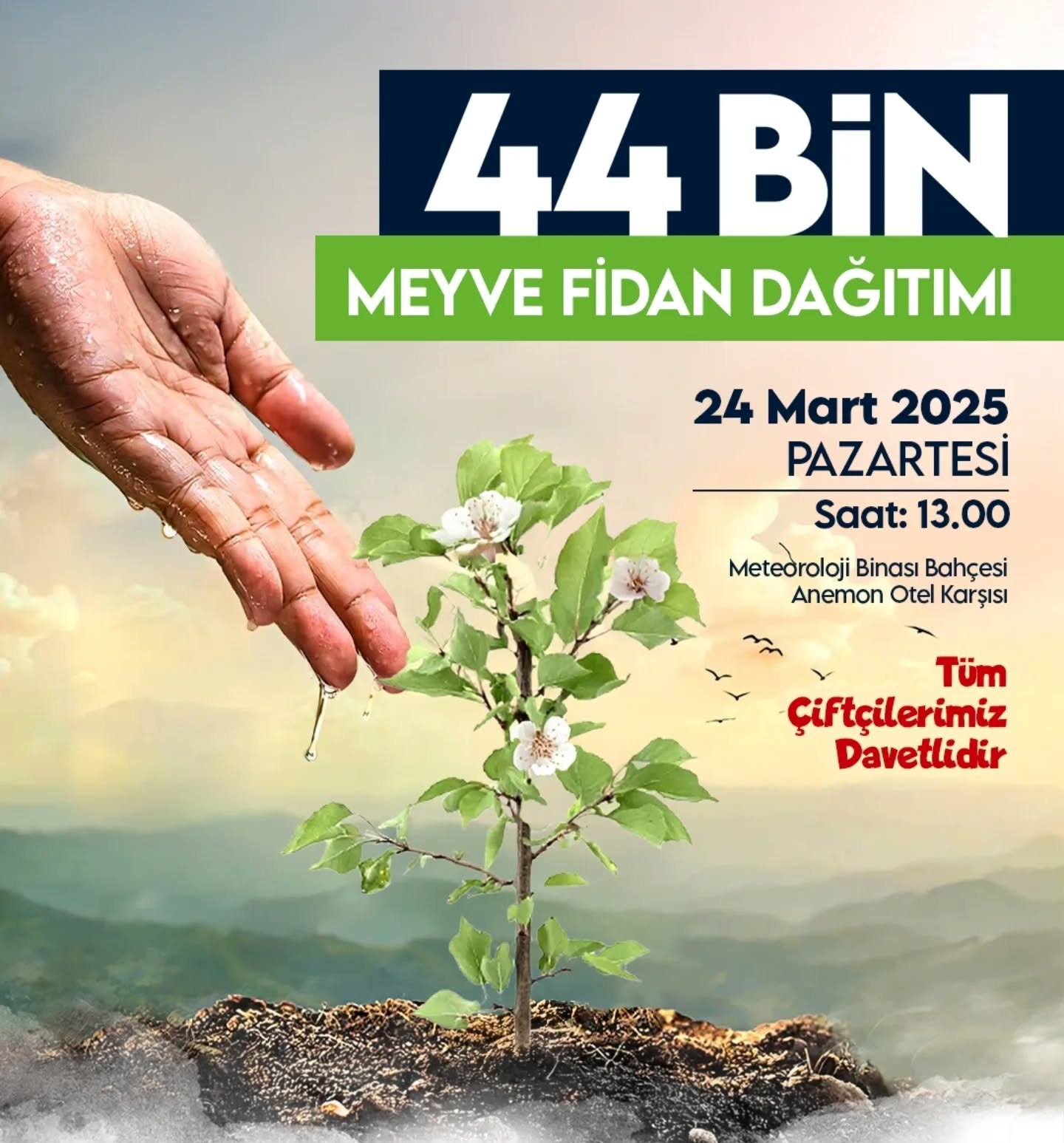 Yeşilyurt Belediyesi, 44 bin Adet Meyve Fidanı Dağıtacak