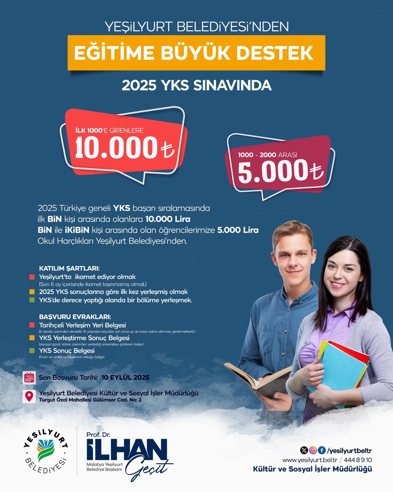 Yeşilyurt Belediyesi'nden Eğitime Güçlü Bir Destek Daha