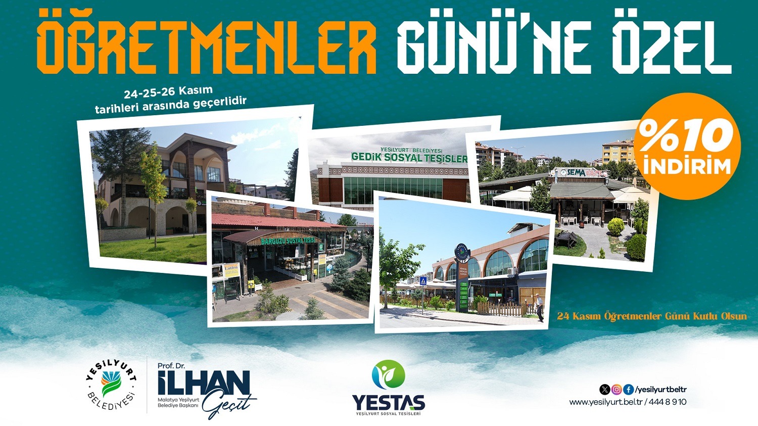 Yeşilyurt Belediyesi'nden Öğretmenler Günü'ne Özel İndirim