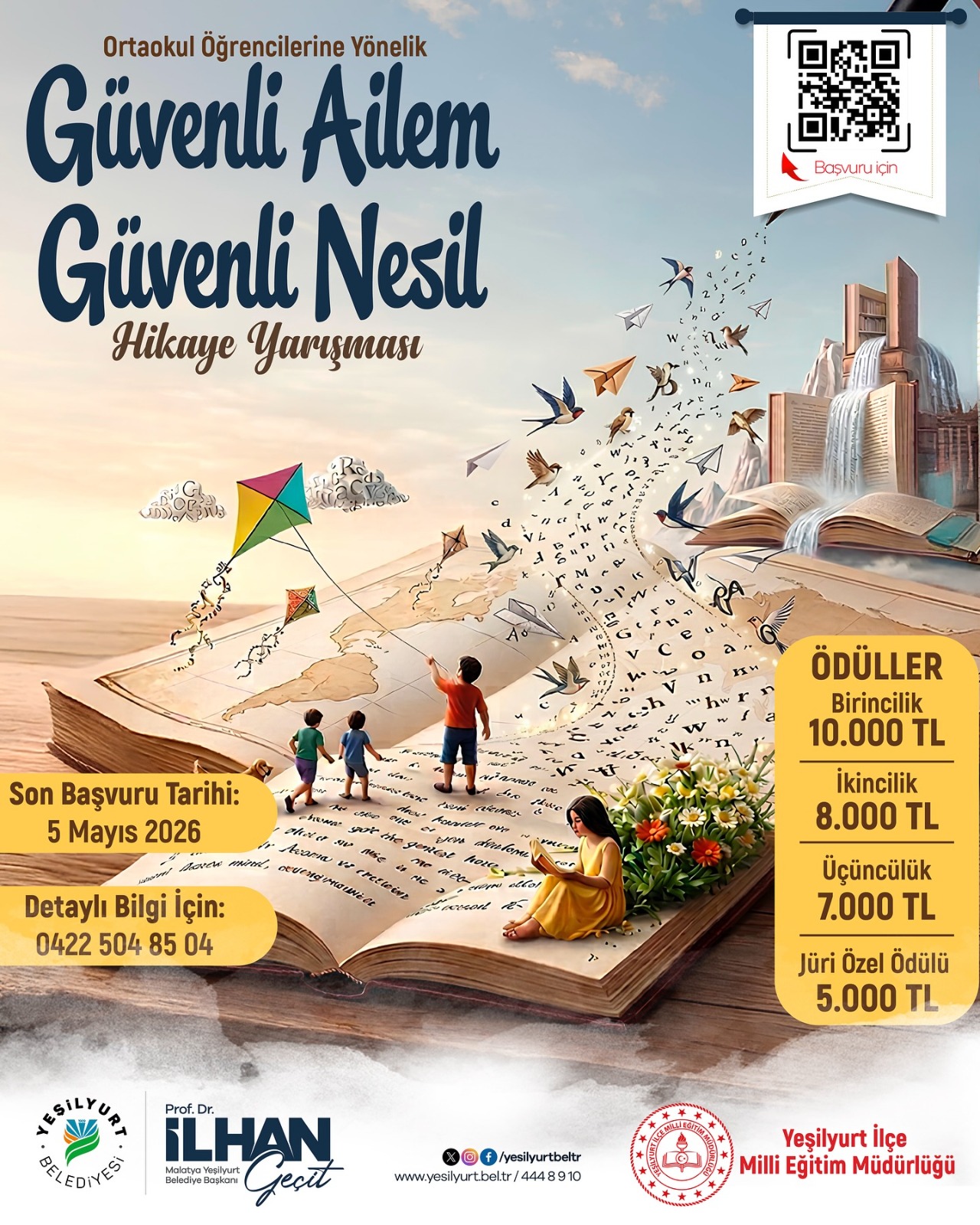 Yeşilyurt Belediyesi,"Güvenli Ailem, Güvenli Nesil"Hikaye Yarışması Düzenliyor
