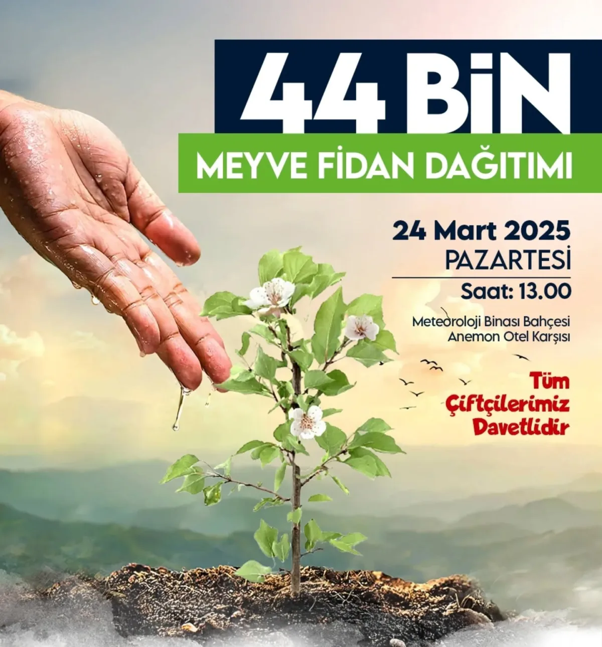 Yeşilyurt Belediyesi, 44 bin Adet Meyve Fidanı Dağıtacak