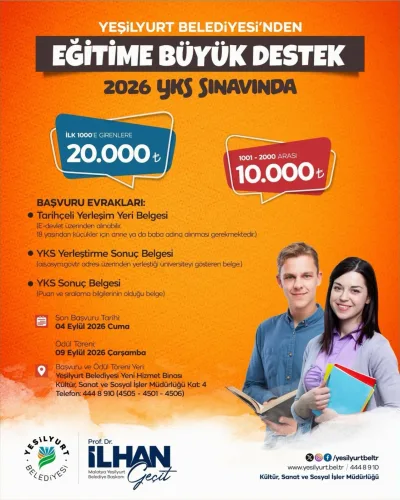 Yeşilyurt Belediyesi'nden Eğitime Büyük Destek